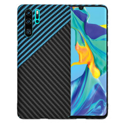 Husa Huawei P30 Pro Techsuit Carbonite FiberShell, bleu