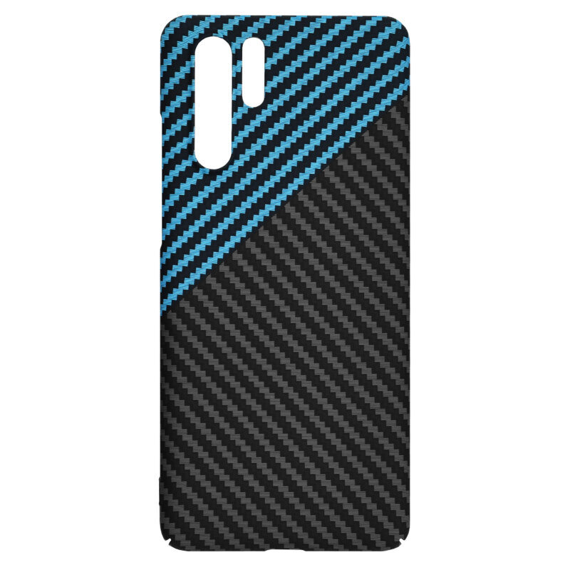 Husa Huawei P30 Pro Techsuit Carbonite FiberShell, bleu