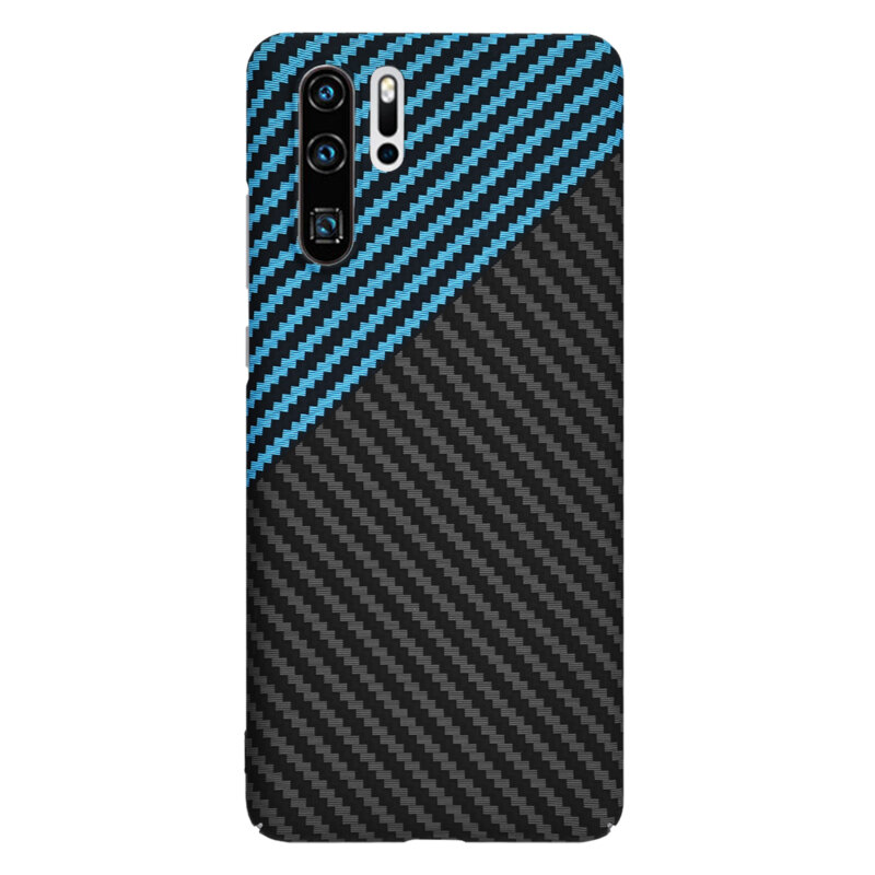 Husa Huawei P30 Pro New Edition Techsuit Carbonite FiberShell, bleu