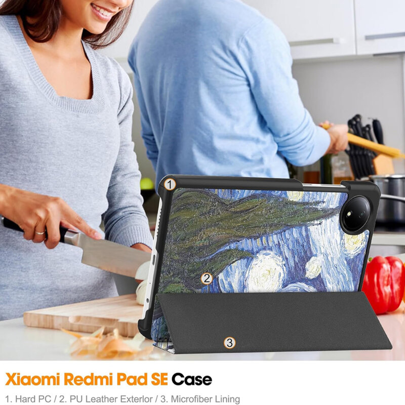 Husa Xiaomi Redmi Pad SE 8.7 Techsuit FoldPro, Starry Night