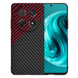Husa Huawei nova 12i Techsuit Carbonite FiberShell, rosu inchis