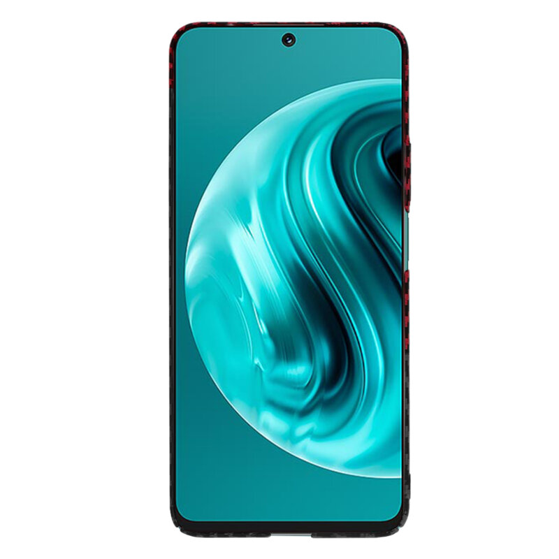 Husa Huawei nova 12i Techsuit Carbonite FiberShell, rosu inchis