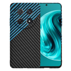 Husa Huawei nova 12i Techsuit Carbonite FiberShell, bleu