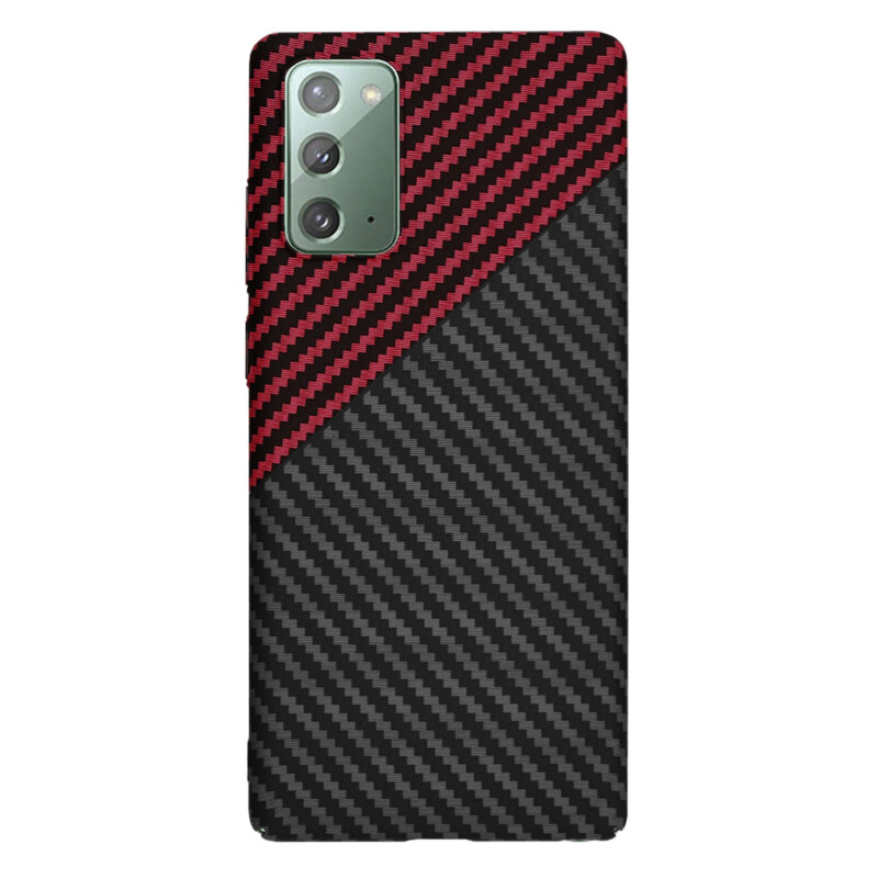 Husa Samsung Galaxy Note 20 Techsuit Carbonite FiberShell, rosu inchis