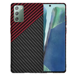 Husa Samsung Galaxy Note 20 5G Techsuit Carbonite FiberShell, rosu inchis