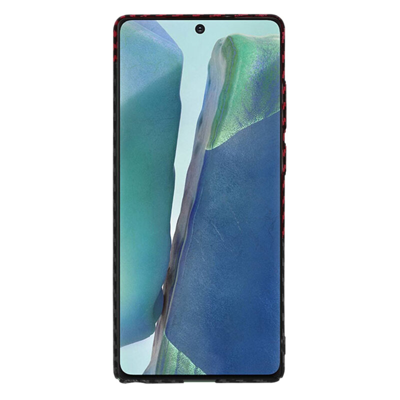 Husa Samsung Galaxy Note 20 5G Techsuit Carbonite FiberShell, rosu inchis