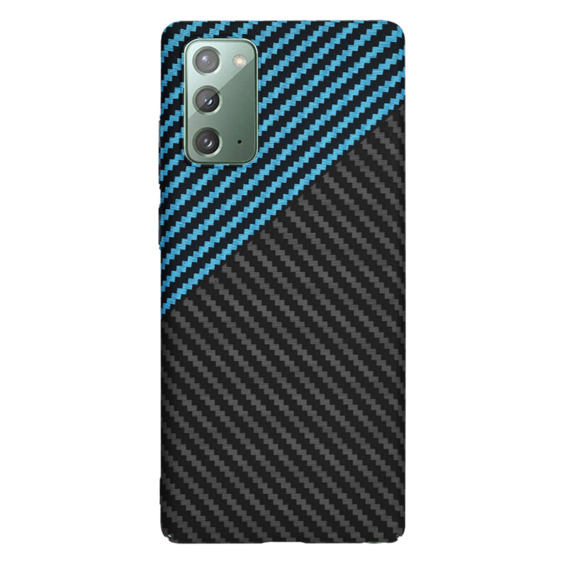Husa Samsung Galaxy Note 20 Techsuit Carbonite FiberShell, bleu