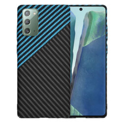 Husa Samsung Galaxy Note 20 5G Techsuit Carbonite FiberShell, bleu