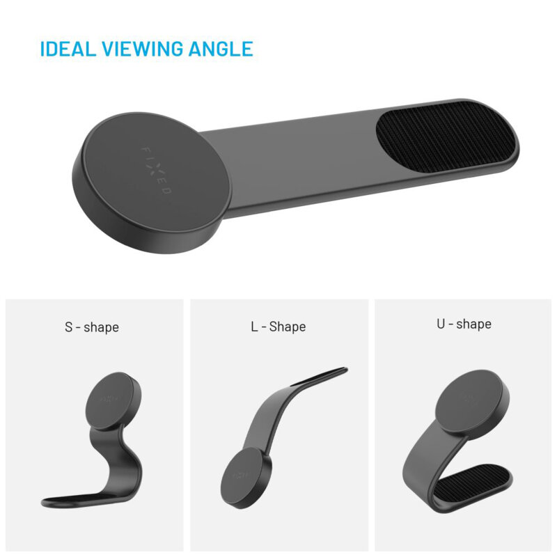 Suport telefon auto flexibil, cu magnet Fixed, negru, FIXMFP-BK