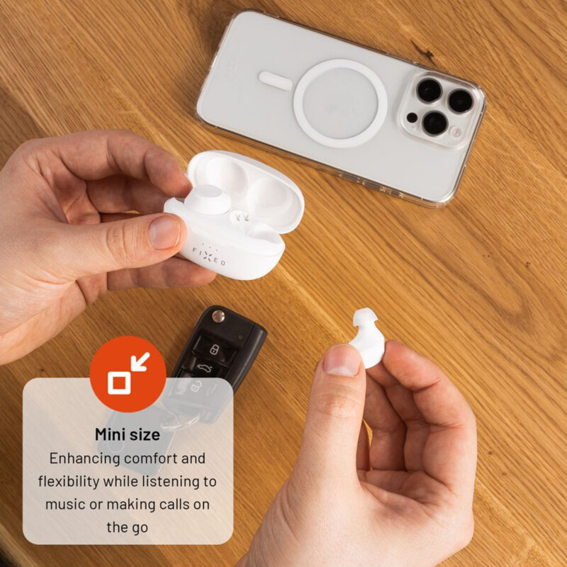 Casti True Wireless in-ear Bluetooth Fixed, alb, FIXBDS-WH