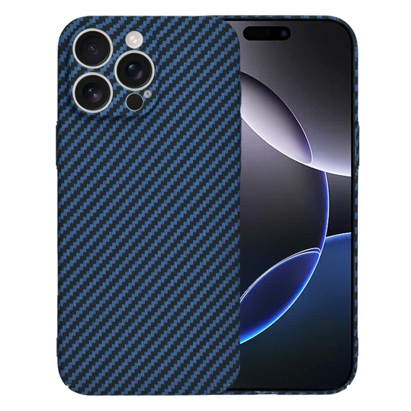 Husa iPhone 16 Pro Max Techsuit Carbonite FiberShell, cyan