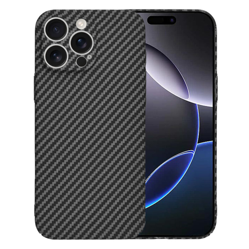 Husa iPhone 16 Pro Max Techsuit Carbonite FiberShell, negru
