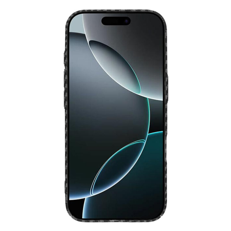 Husa iPhone 16 Pro Techsuit Carbonite FiberShell, negru