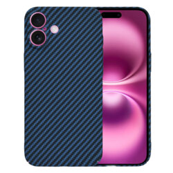 Husa iPhone 16 Plus Techsuit Carbonite FiberShell, cyan