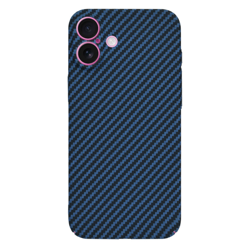 Husa iPhone 16 Plus Techsuit Carbonite FiberShell, cyan