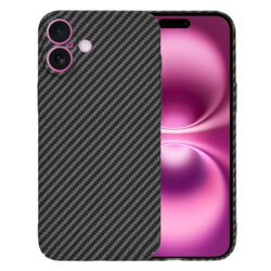 Husa iPhone 16 Plus Techsuit Carbonite FiberShell, negru