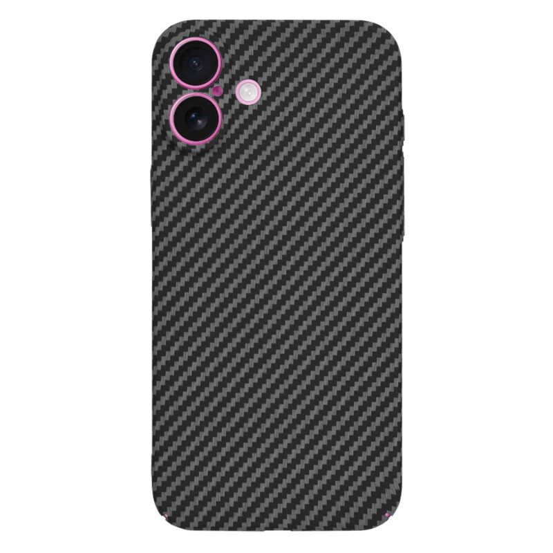 Husa iPhone 16 Plus Techsuit Carbonite FiberShell, negru