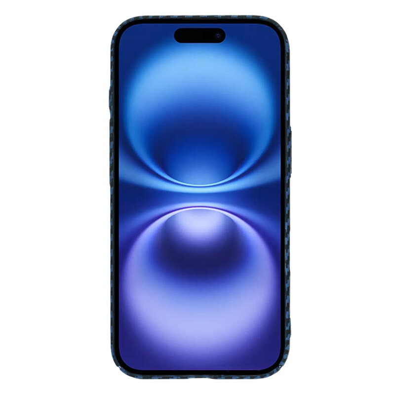 Husa iPhone 16 Techsuit Carbonite FiberShell, cyan