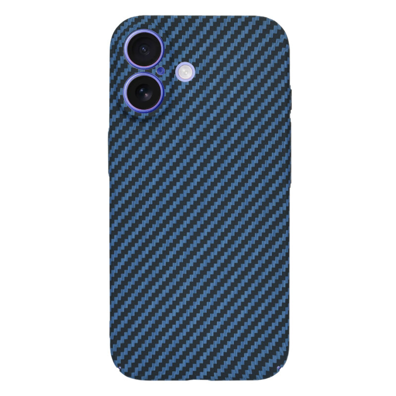 Husa iPhone 16 Techsuit Carbonite FiberShell, cyan