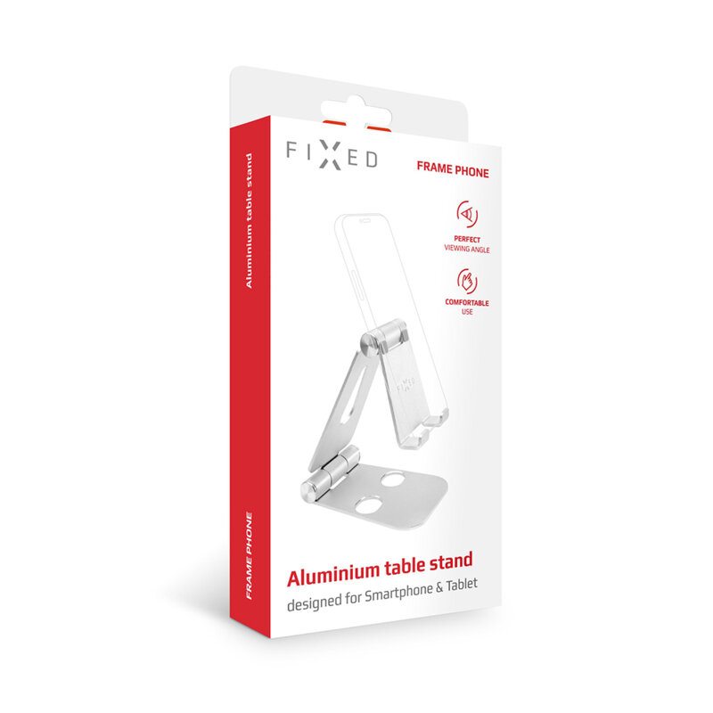 Suport telefon pliabil pentru birou Fixed, gri, FIXFR-PHO-SL