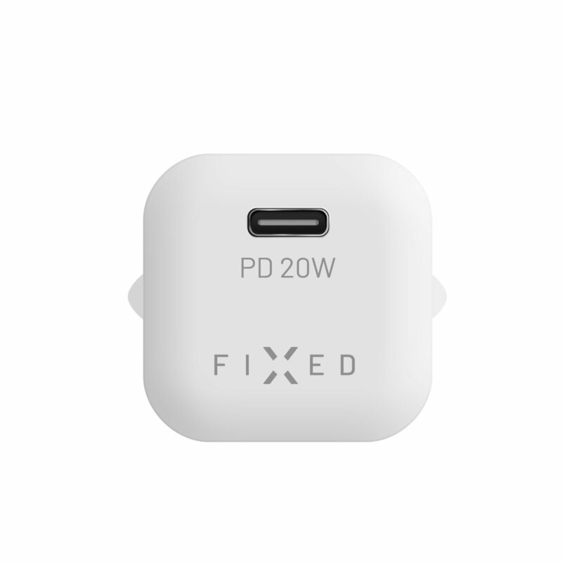 Mini incarcator de priza Type-C Fixed, 20W, FIXC20M-C-WH, alb