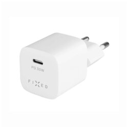 Mini incarcator de priza Type-C Fixed, 30W, FIXC30M-C-WH, alb