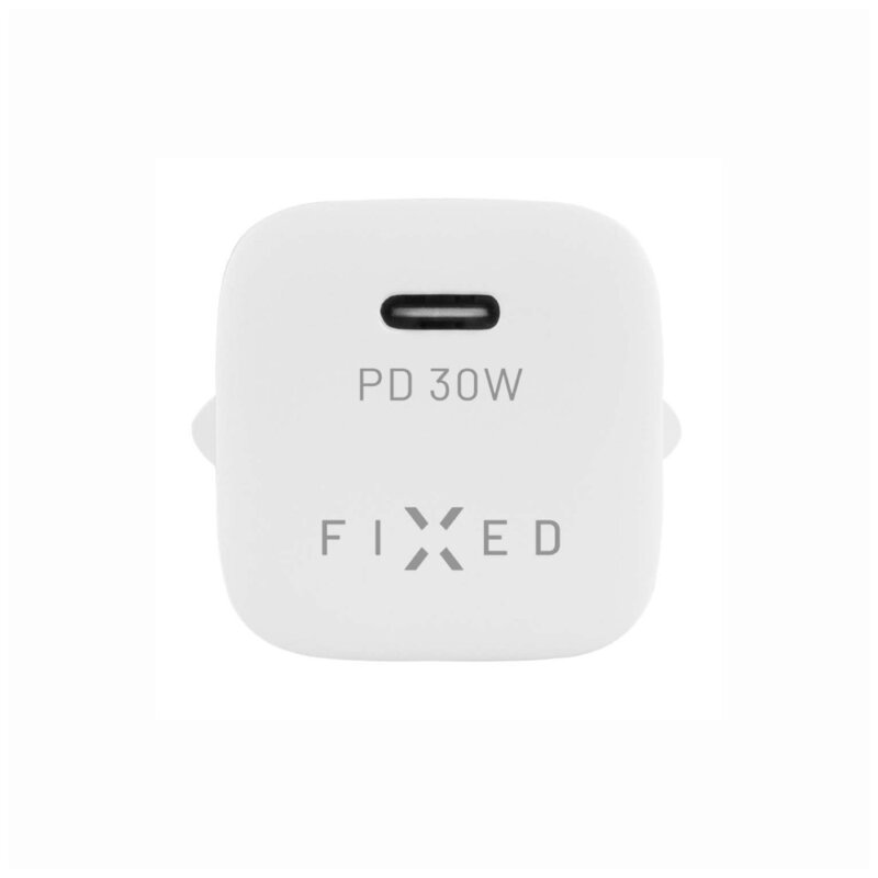 Mini incarcator de priza Type-C Fixed, 30W, FIXC30M-C-WH, alb