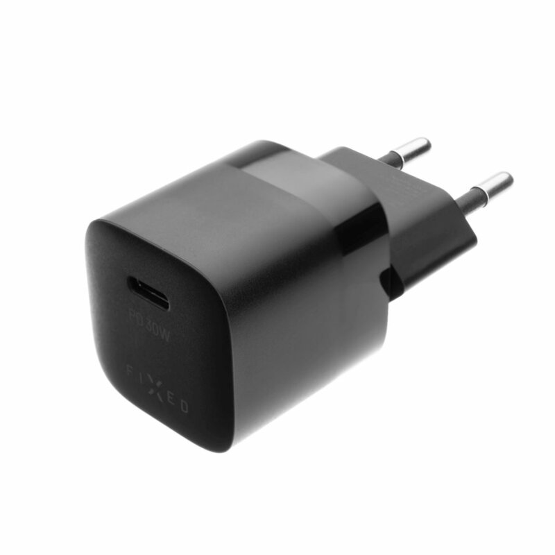 Mini incarcator de priza Type-C Fixed, 30W, FIXC30M-C-BK, negru