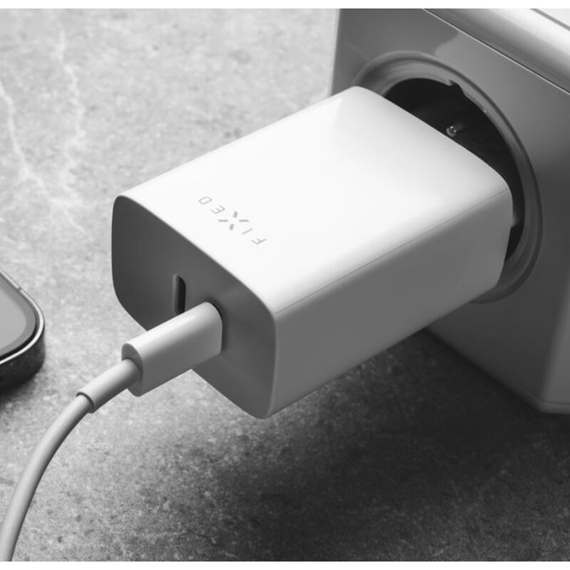 Incarcator Type-C de priza Fixed, 35W, FIXC35-2C-WH, alb