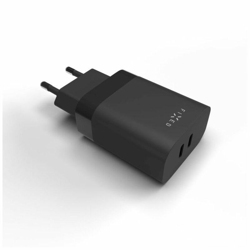 Incarcator Type-C de priza Fixed, 35W, FIXC35-2C-BK, negru