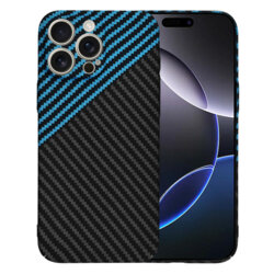 Husa iPhone 16 Pro Max Techsuit Carbonite FiberShell, bleu