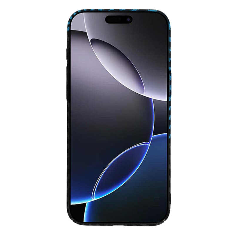 Husa iPhone 16 Pro Max Techsuit Carbonite FiberShell, bleu