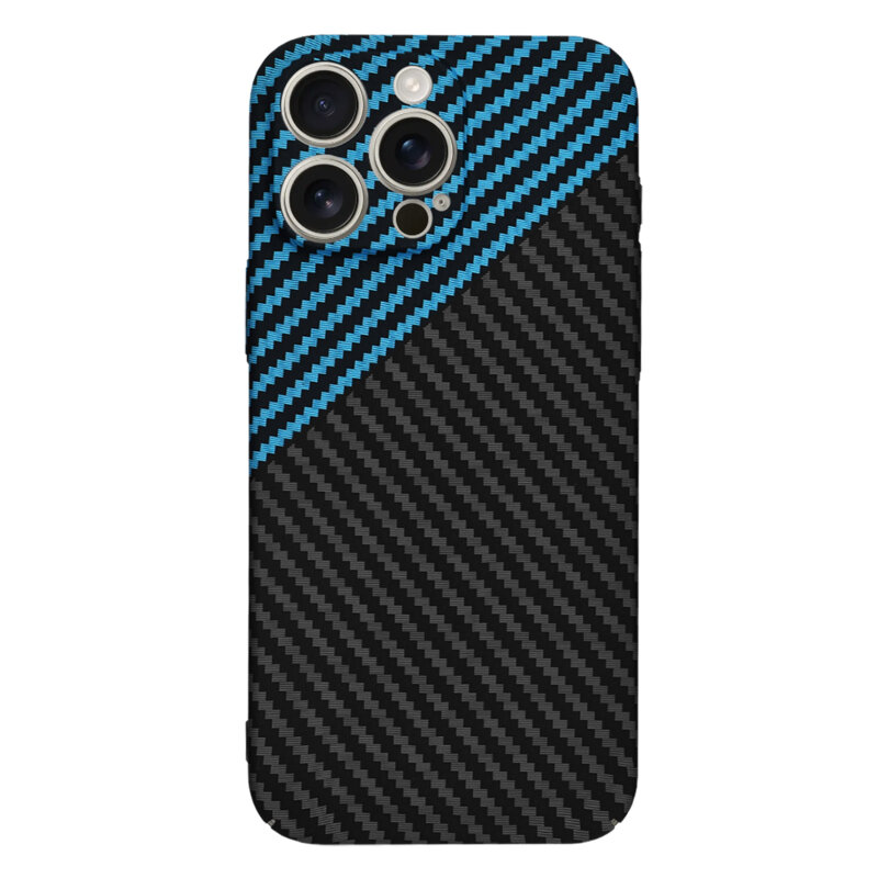 Husa iPhone 16 Pro Max Techsuit Carbonite FiberShell, bleu