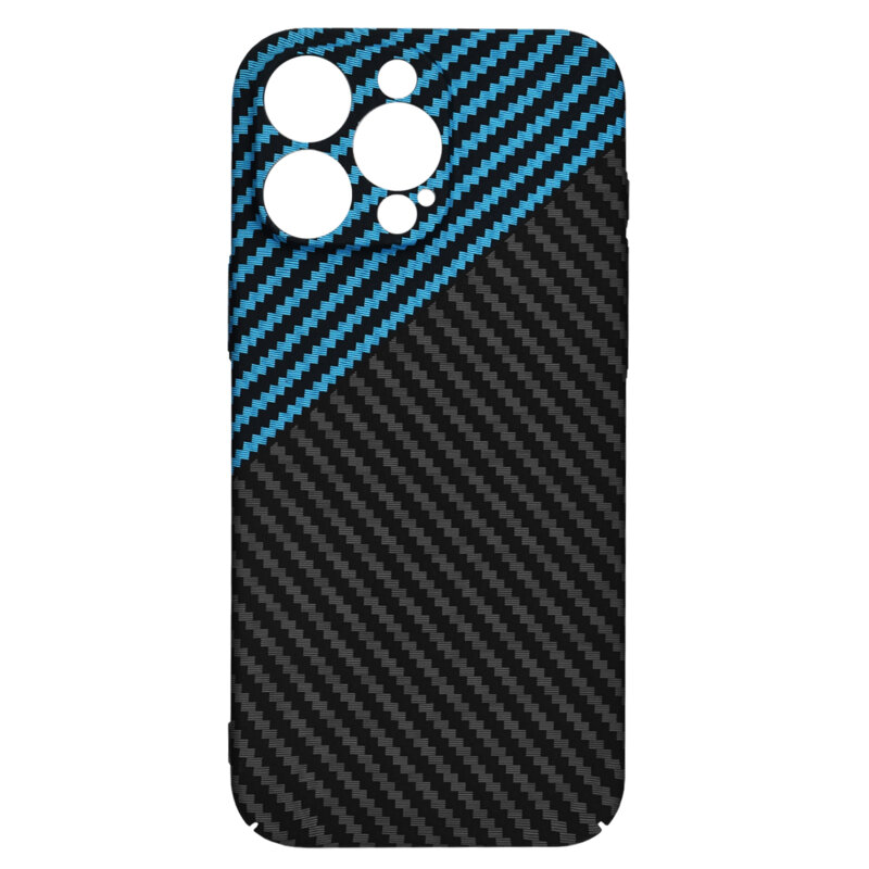 Husa iPhone 16 Pro Max Techsuit Carbonite FiberShell, bleu