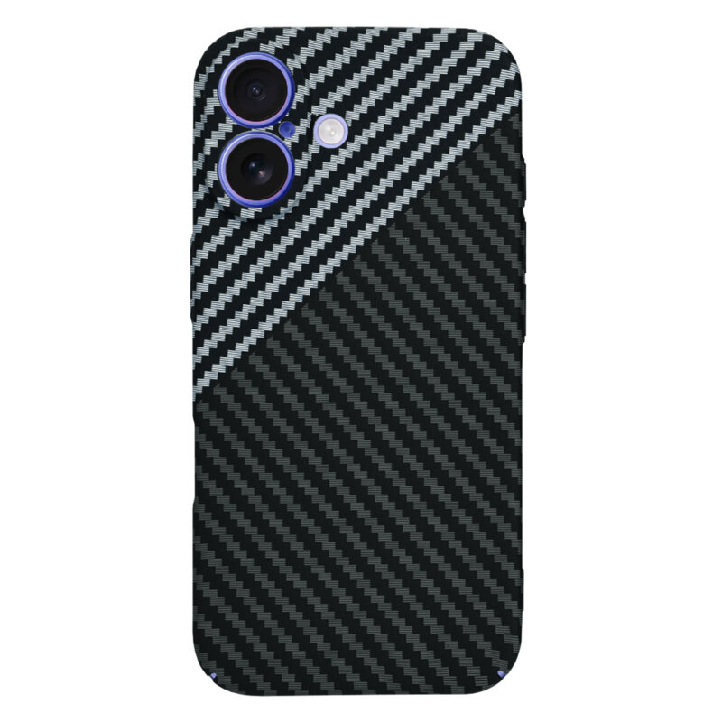 Husa iPhone 16 Techsuit Carbonite FiberShell, gri