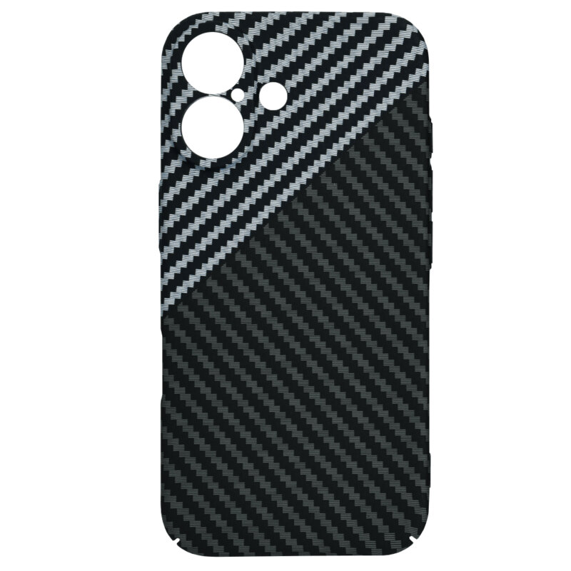 Husa iPhone 16 Techsuit Carbonite FiberShell, gri