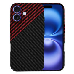 Husa iPhone 16 Techsuit Carbonite FiberShell, rosu inchis