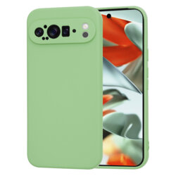 Husa silicon Google Pixel 9 Pro XL Techsuit SoftFlex, verde deschis