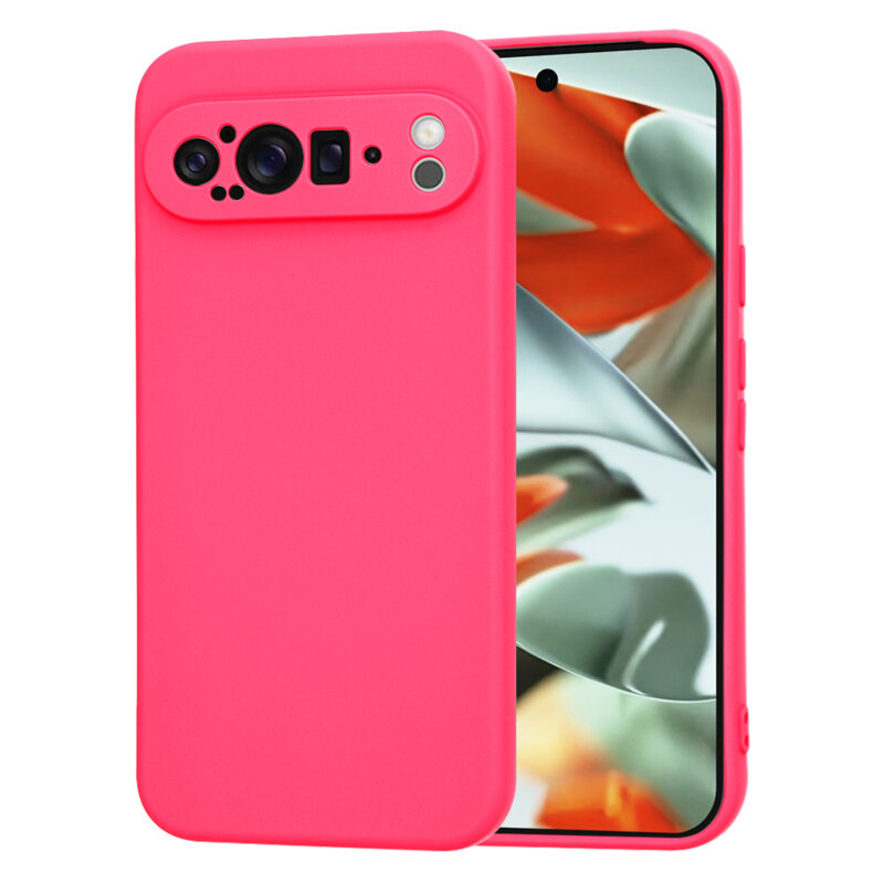 Husa silicon Google Pixel 9 Pro XL Techsuit SoftFlex, fucsia