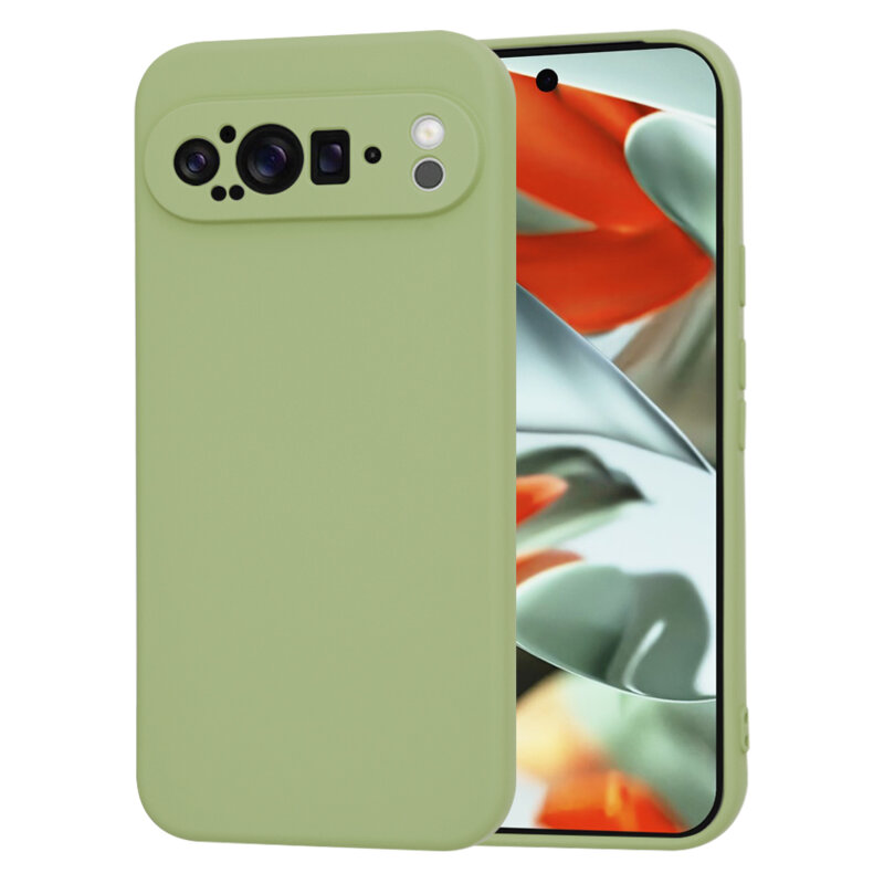 Husa silicon Google Pixel 9 Pro XL Techsuit SoftFlex, verde