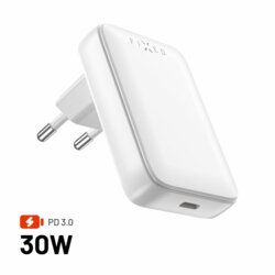 Incarcator GaN Type-C Fixed, slim, 30W, FIXCG30S-C-WH, alb
