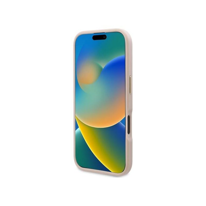 Husa originala Guess iPhone 16 Plus Hardcase 4G Logo Plate MagSafe, roz, GUHMP16MU4GPRP