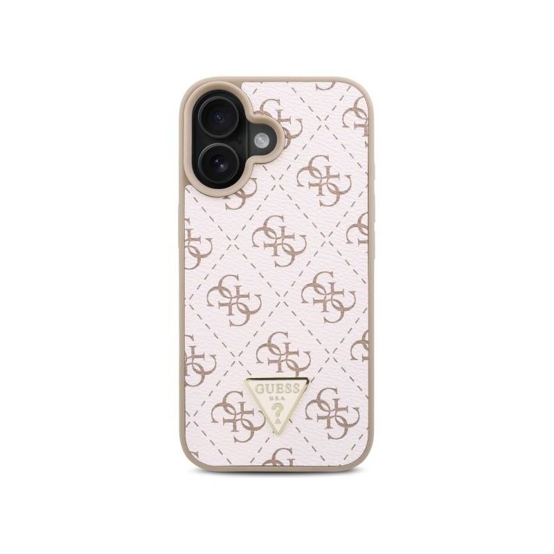 Husa originala Guess iPhone 16 Hardcase 4G Triangle Metal Logo, alb, GUHCP16SPG4GPH