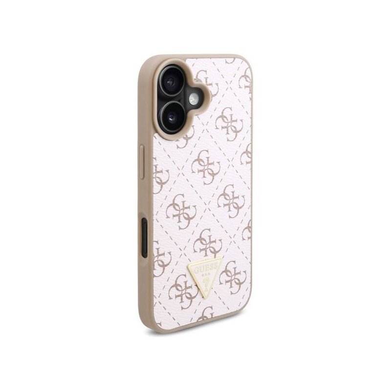 Husa originala Guess iPhone 16 Hardcase 4G Triangle Metal Logo, alb, GUHCP16SPG4GPH
