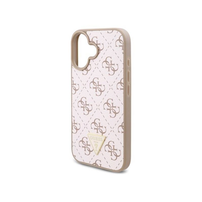 Husa originala Guess iPhone 16 Hardcase 4G Triangle Metal Logo, alb, GUHCP16SPG4GPH