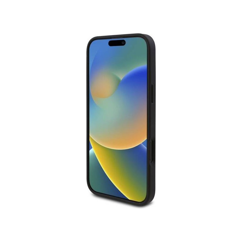 Husa originala Guess iPhone 16 Plus Hardcase 4G Triangle Metal Logo, negru, GUHCP16MPG4GPK