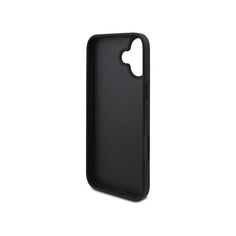 Husa originala Guess iPhone 16 Plus Hardcase 4G Triangle Metal Logo, negru, GUHCP16MPG4GPK