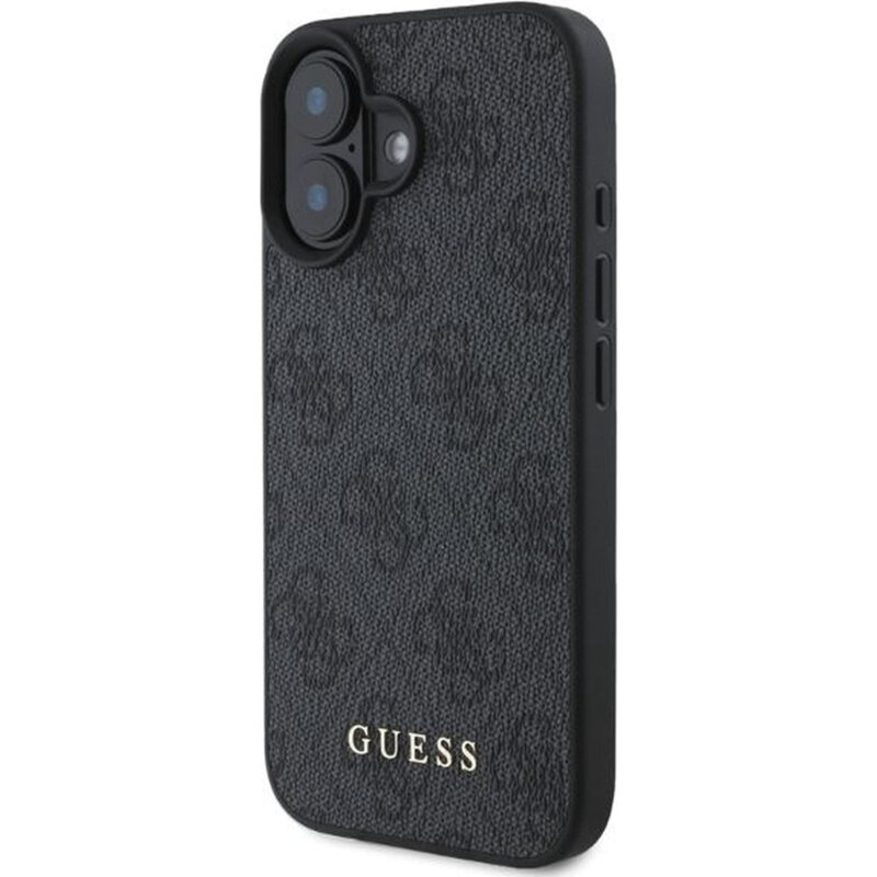 Husa originala Guess iPhone 16 Hardcase 4G Classic, negru, GUHCP16SG4GFGR