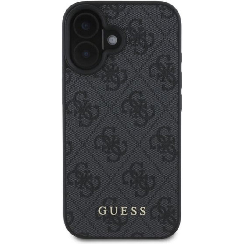 Husa originala Guess iPhone 16 Plus Hardcase 4G Classic, negru, GUHCP16MG4GFGR