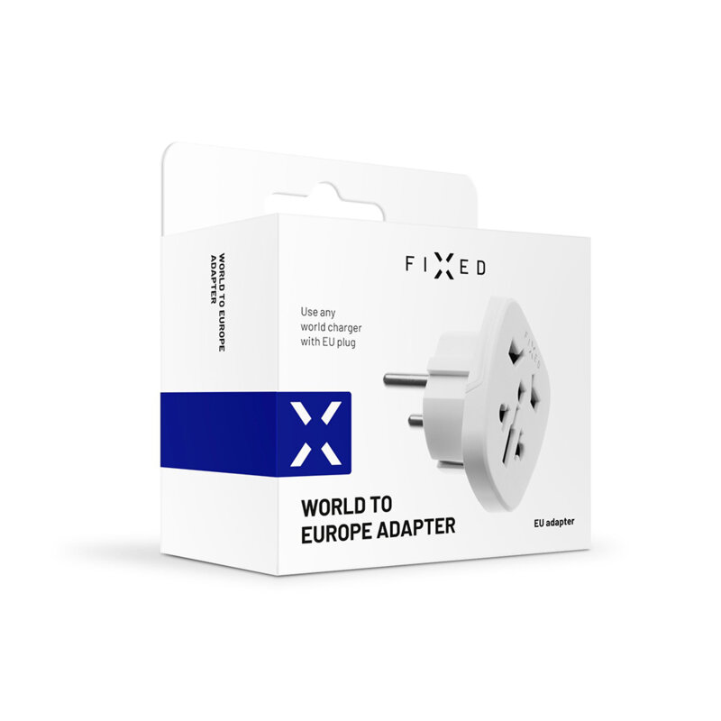 Adaptor de priza EU termorezistent Fixed, 10A, alb, FIXCT-EU